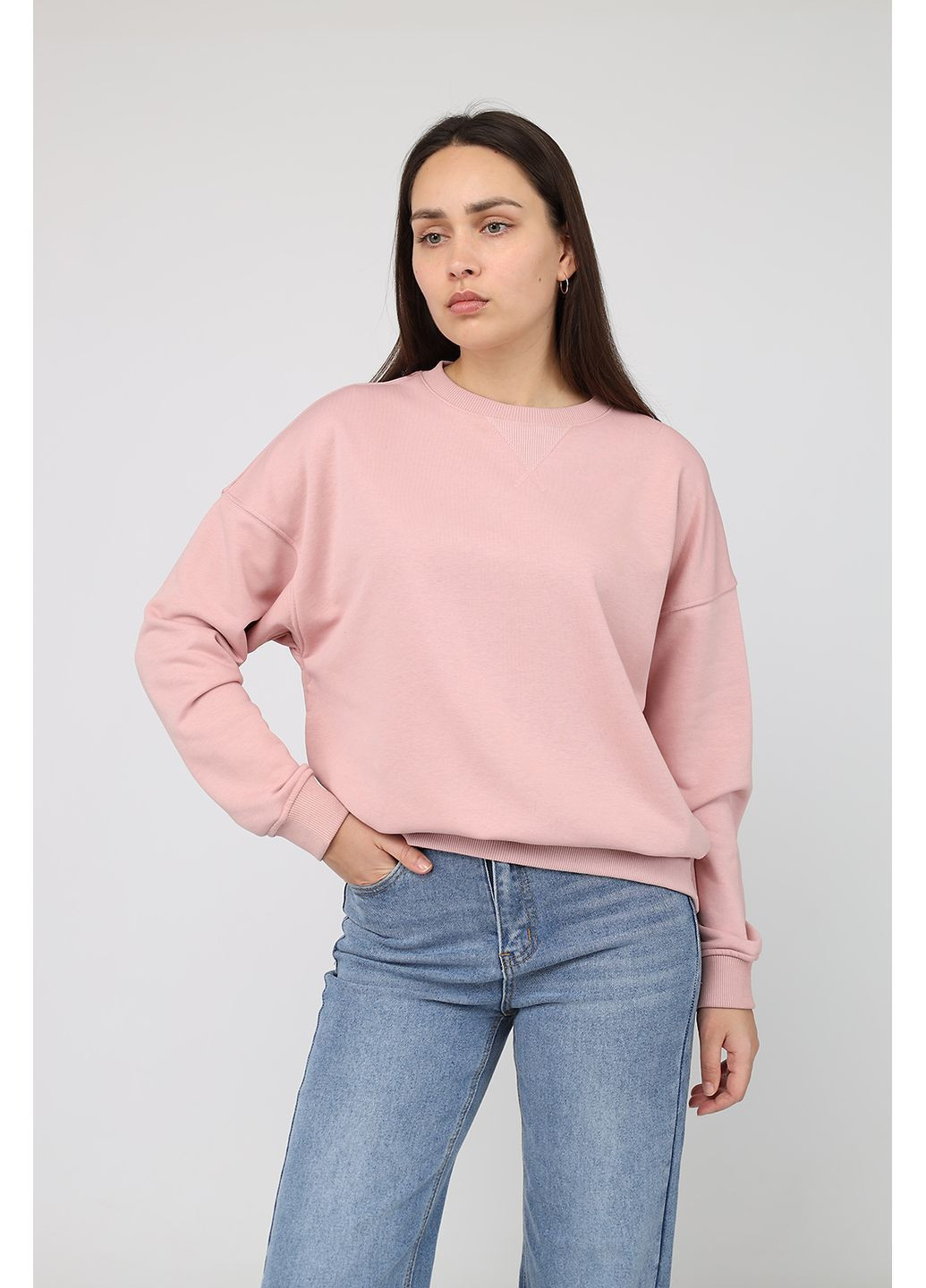 Розовый свитшот женский цвет розовый цб-00287133 Yuki (370269392)