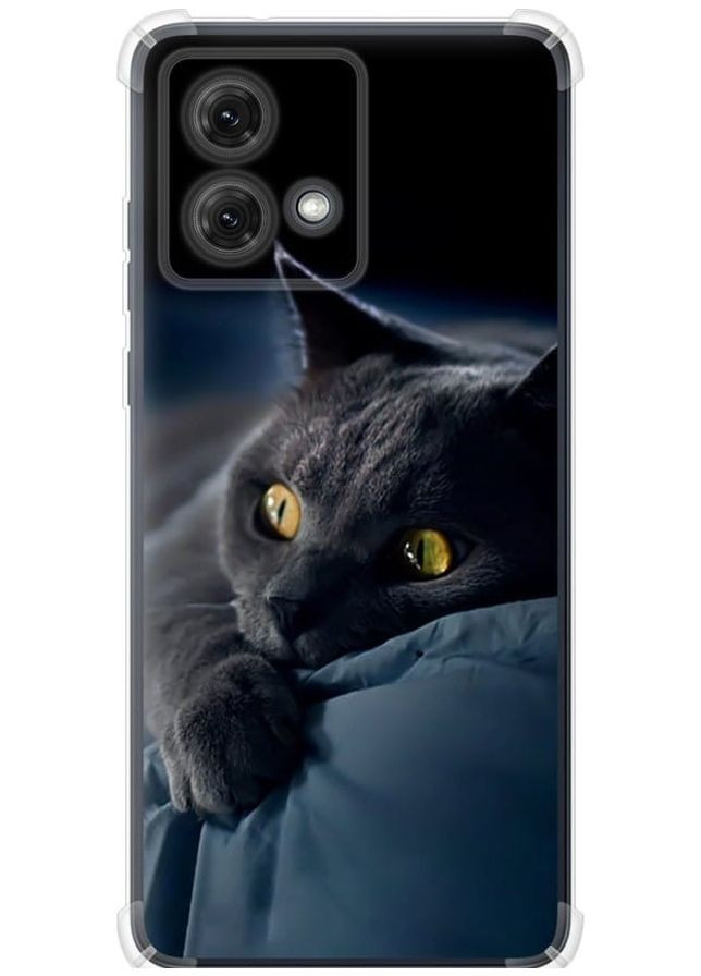 Силикон с усиленными углами чехол 'Дымчатый кот' для Endorphone Motorola Moto G84 (314933237)