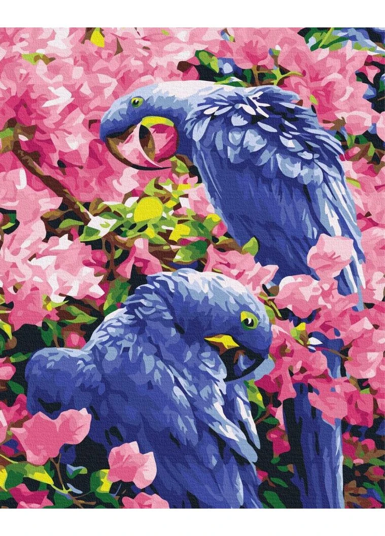 Картина за номерами 48x60см "Птахи у квітах" BS25245L Brushme (379361073)
