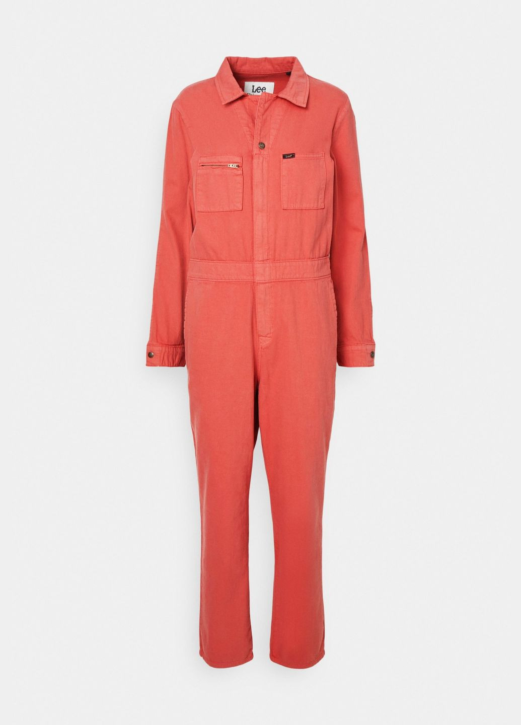 Комбінезон Lee UNIONALL 112350795 однотонний помаранчевий повсякденний, джинсовий