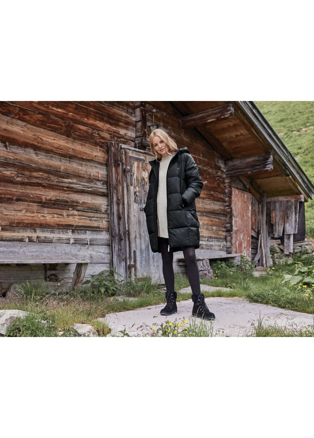 Бежевое повседневный платье вязаная для женщины lycra® 391258 Esmara