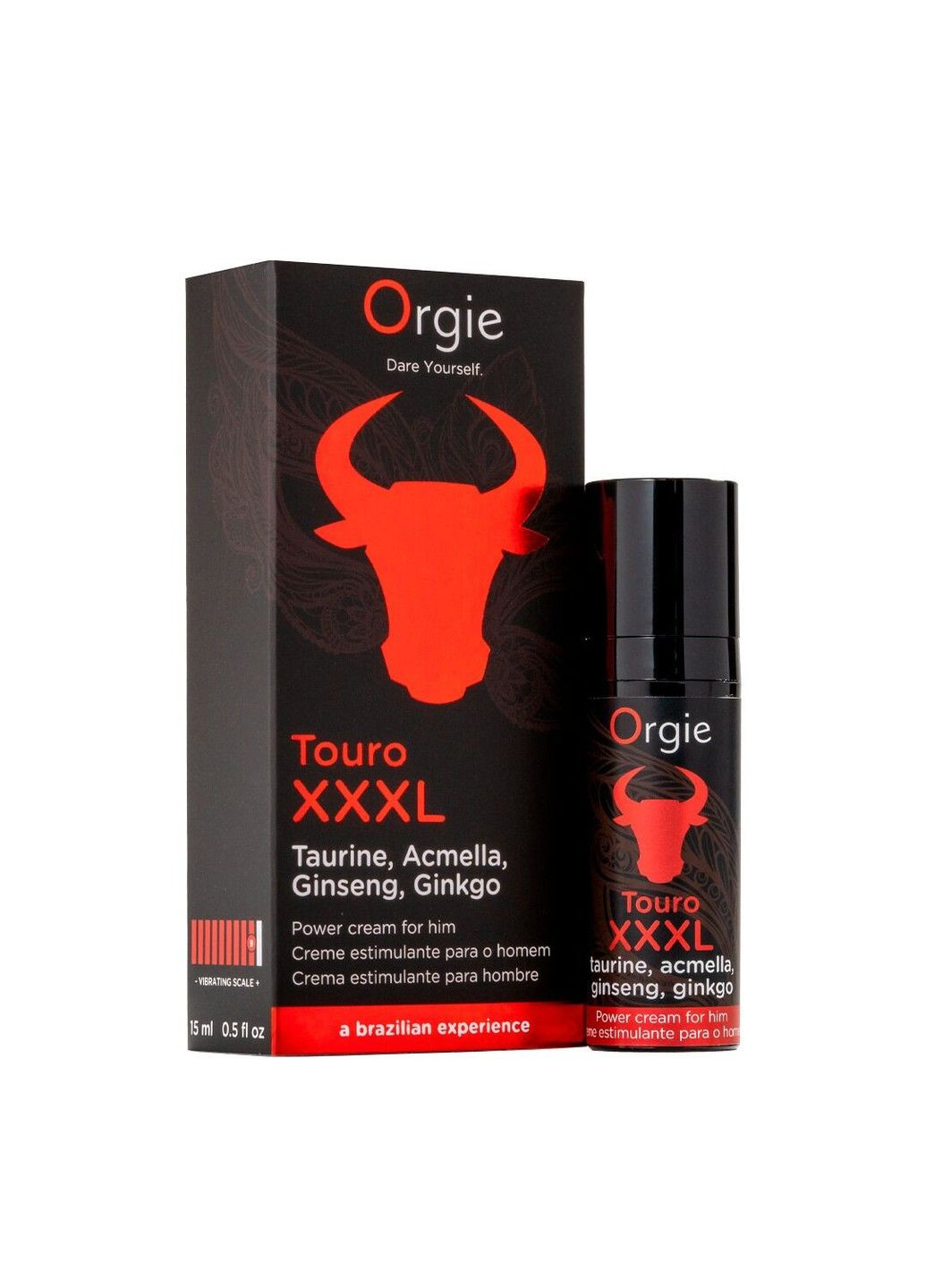 Крем для усиления эрекции Touro XXXL Power Cream, 15 мл, с эффектом вибрации Orgie (329447389)