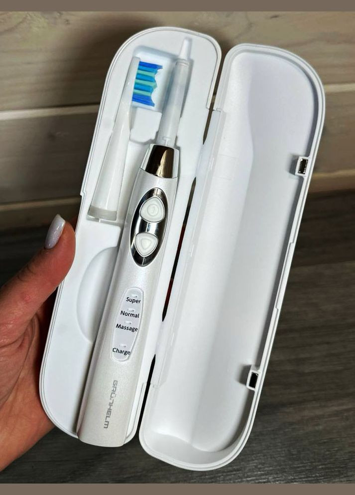 Електрична зубна щітка Sonic GSPW-3H Біла Grunhelm (297331077)