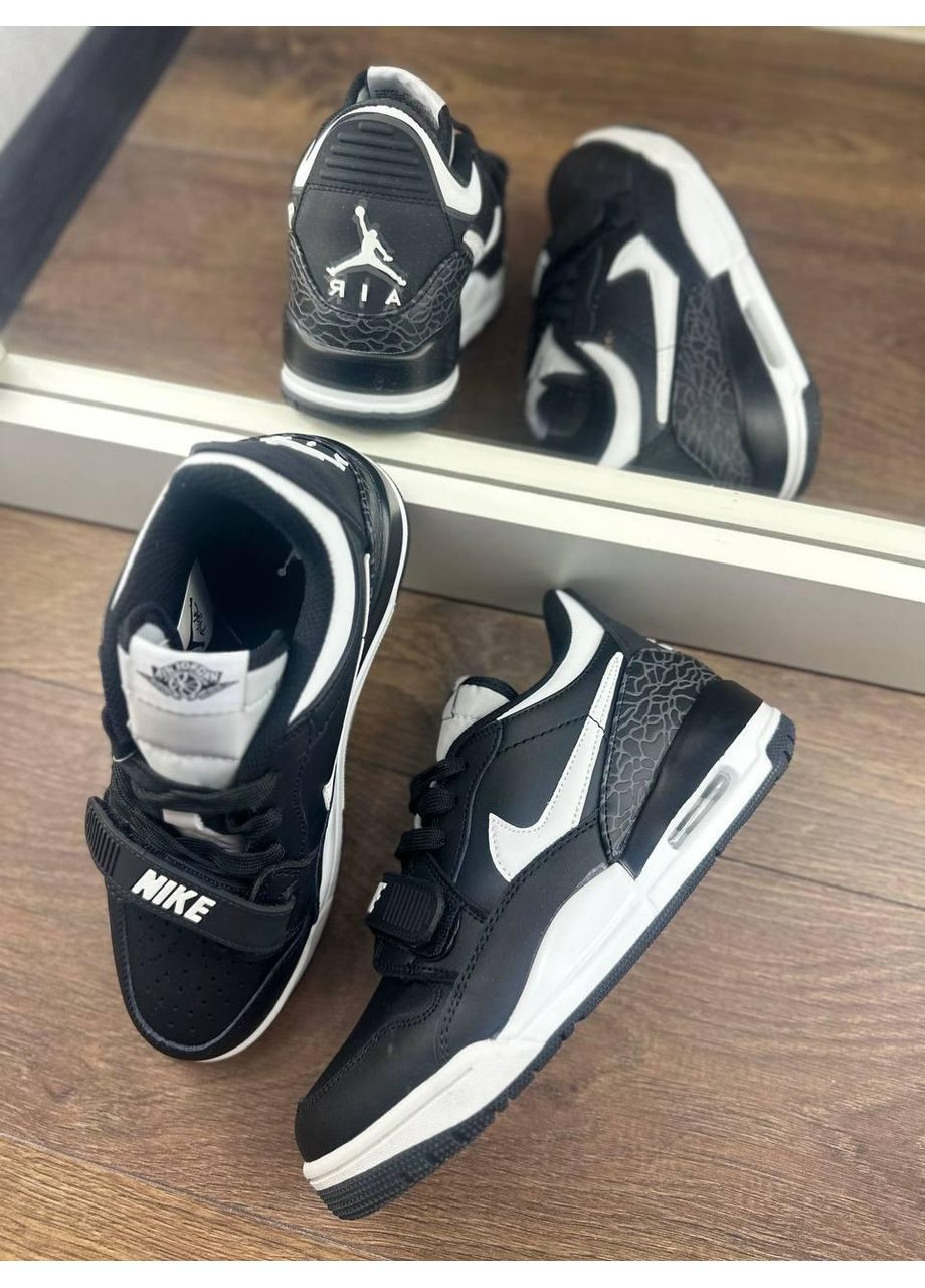Чорні Осінні кросівки чоловічі nike legacy 312 low black white найк No Brand