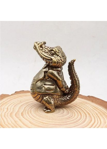 Мініатюрна мідна латунна фігурка статуетка у вигляді Крокодила No Brand (292260413)