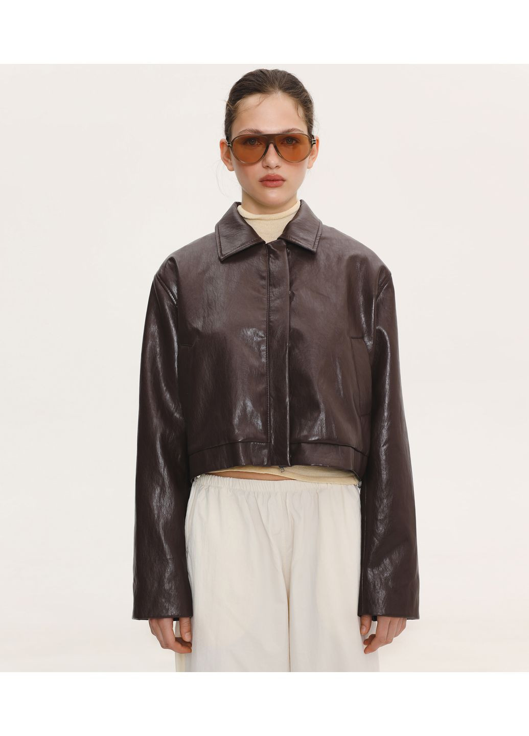 Жакет укорочений на блискавці 792-1 Papaya (360956958)