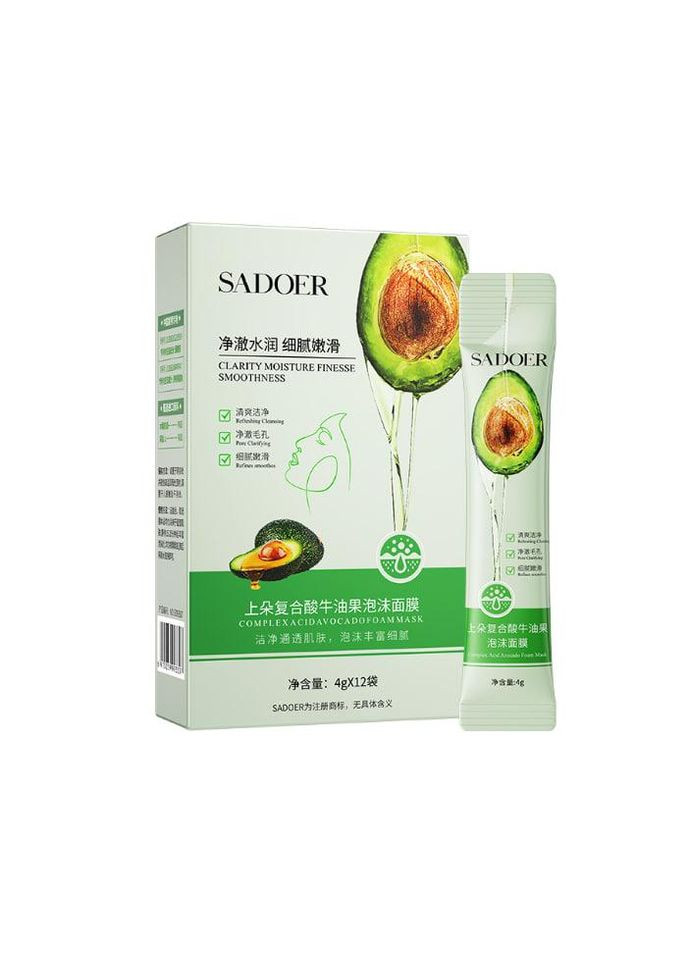 Очиститель пузырчатая маска для лишнего качества, 4 г*12 шт. SADOER (322895722)