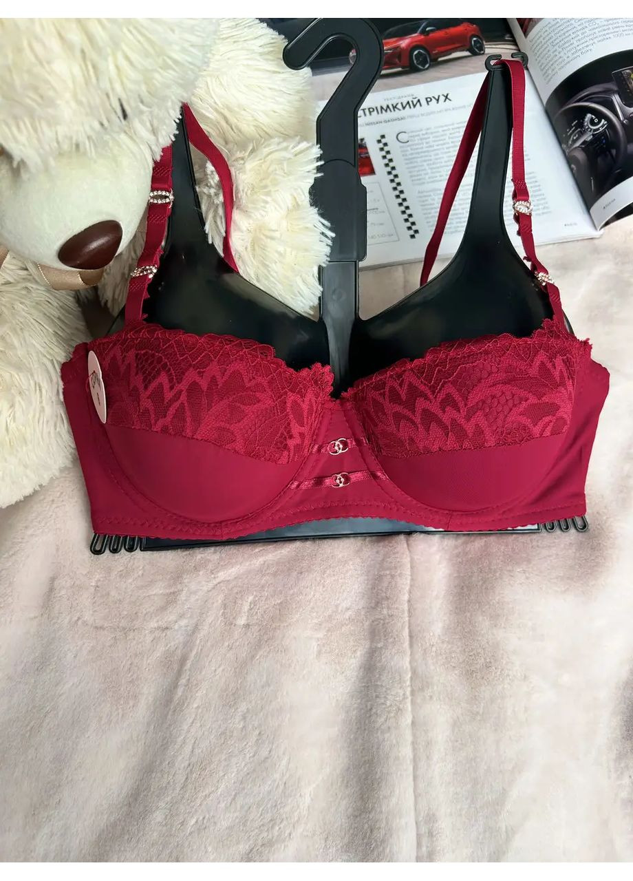 Малиновий брасьер бюстгальтер малинового кольору з push up чашка в China з кісточками
