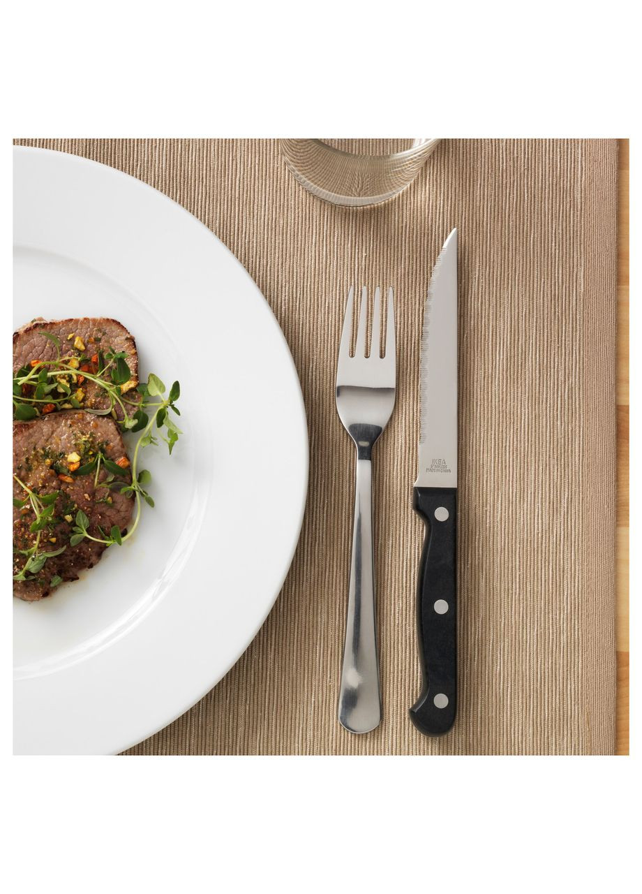 Набір ножів для м'яса, чорний 22 см 4 шт IKEA (273423689)