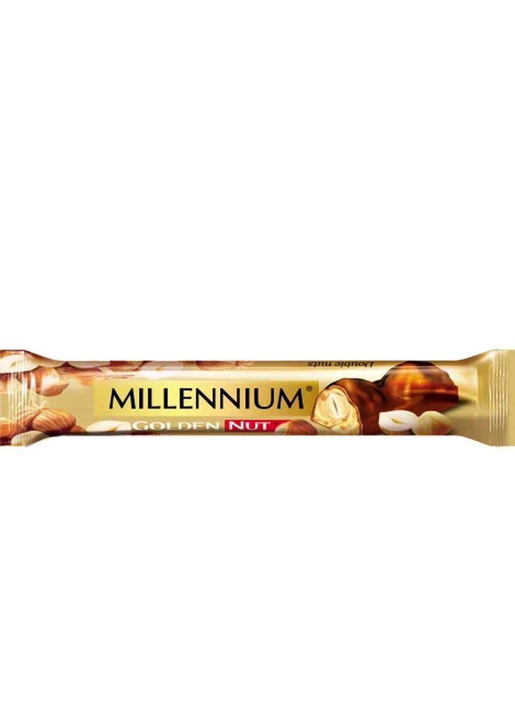 Шоколад 40г Double Nuts чор з начинкою та цілими ліс. гор. Millennium (359436273)
