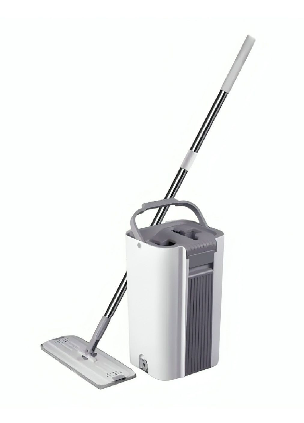 Комплект швабра лентяйка з поворотом 360° розбірне пластикове відро з віджимом на 8 літрів для прибирання (480231-Prob) Білий Unbranded (331960111)
