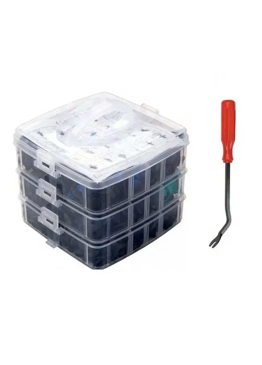 Набор клипс для салона авто 620 шт в кейсе универсальные автокрепления пистоны + съемник (R051373) Icar (349843548)