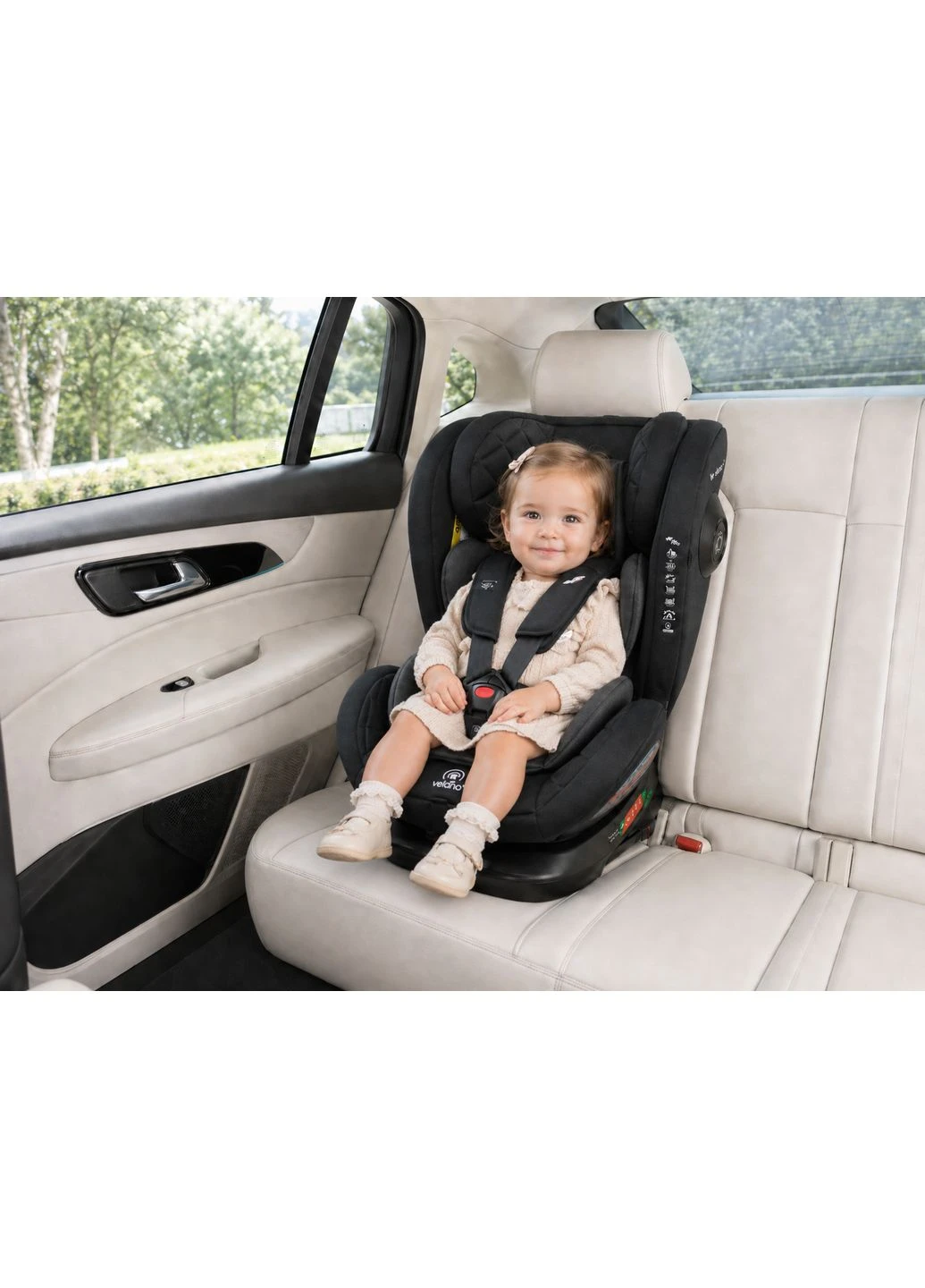 Автокрісло Aura 360° i-Size 40–150 см, ISOFIX, grey (0-12 років) Velano (391572632)