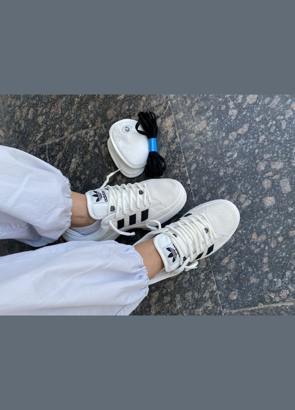 Кросівки жіночі і чоловічі Adidas Campus 00s white | Адідас Кампус білі No Brand білі демісезони (316663549)