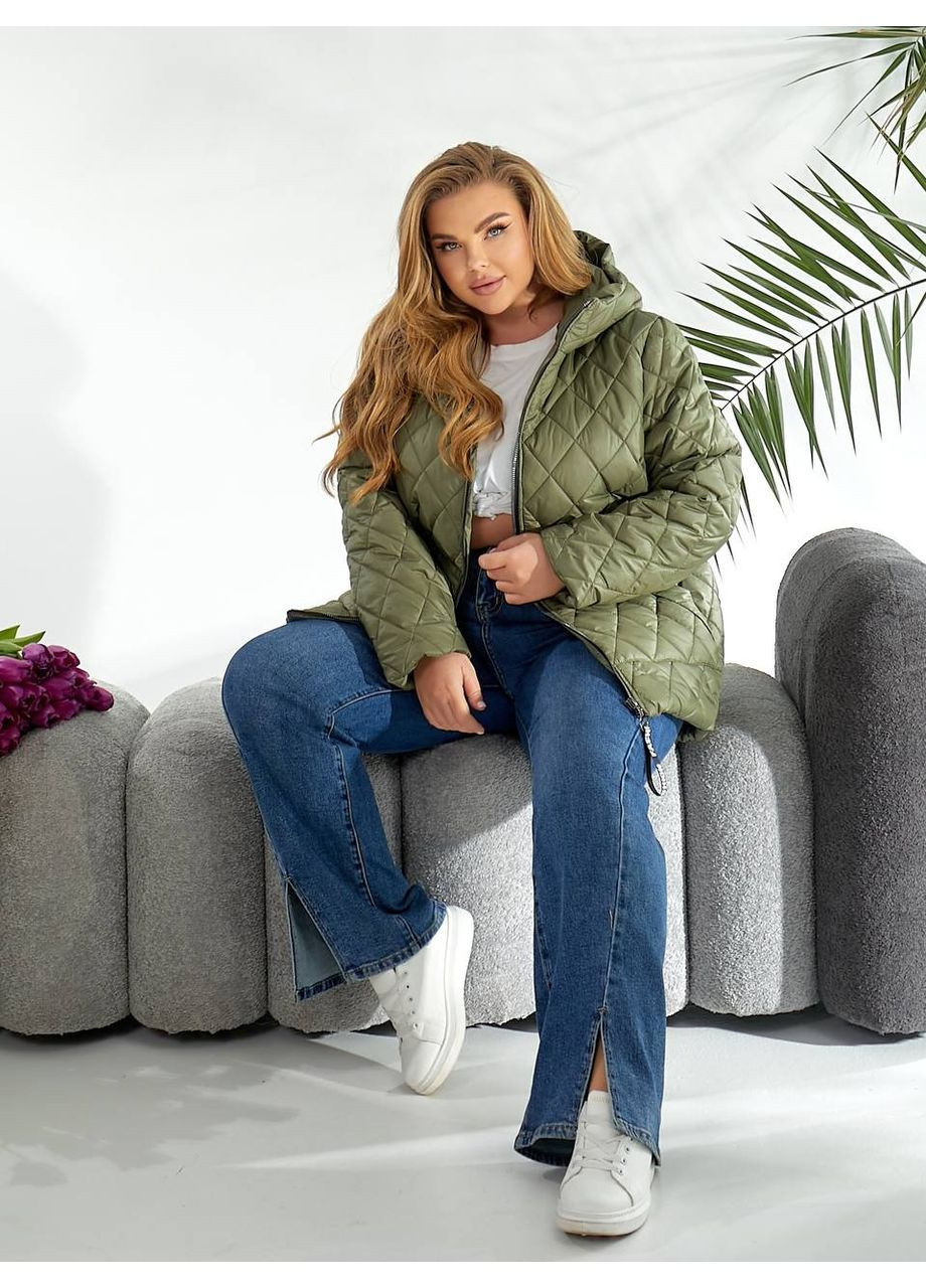 Оливкова (хакі) демісезонна жіноча куртка Asi.Store.ua