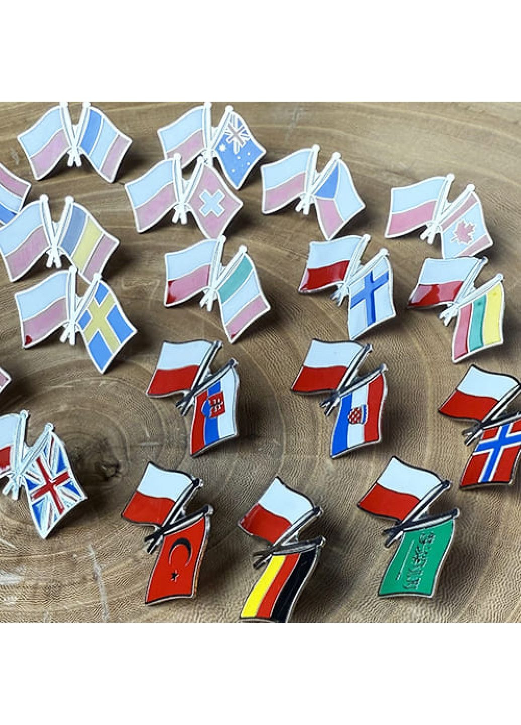 Значок прапор Польщі / Японії (7012) Dobroznak (365246791)