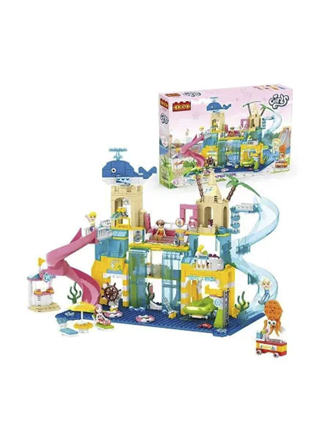 Конструктор Девочки Аквапарк, 715 элементов цвет разноцветный ЦБ-00284177 Cogo (356937586)