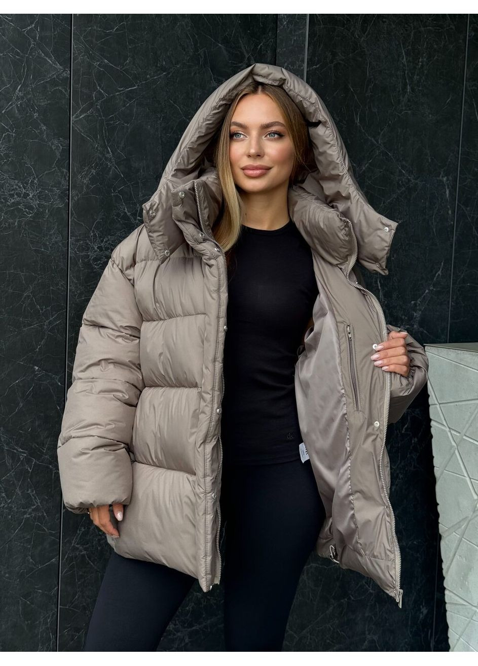 Сірий зимній Пуховик MioRichi