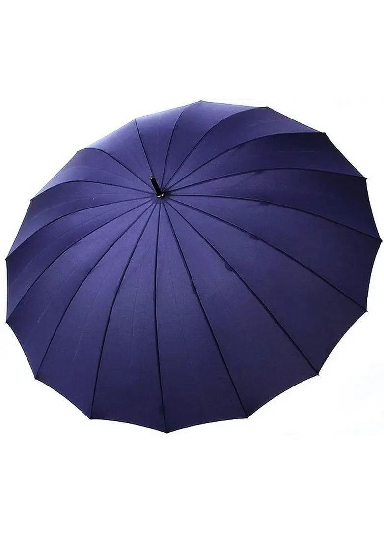Синий синий зонт трость, 16 спиц, ручка кожа ( автомат ) Doppler средний система антиветер, система антишторм (298876164)