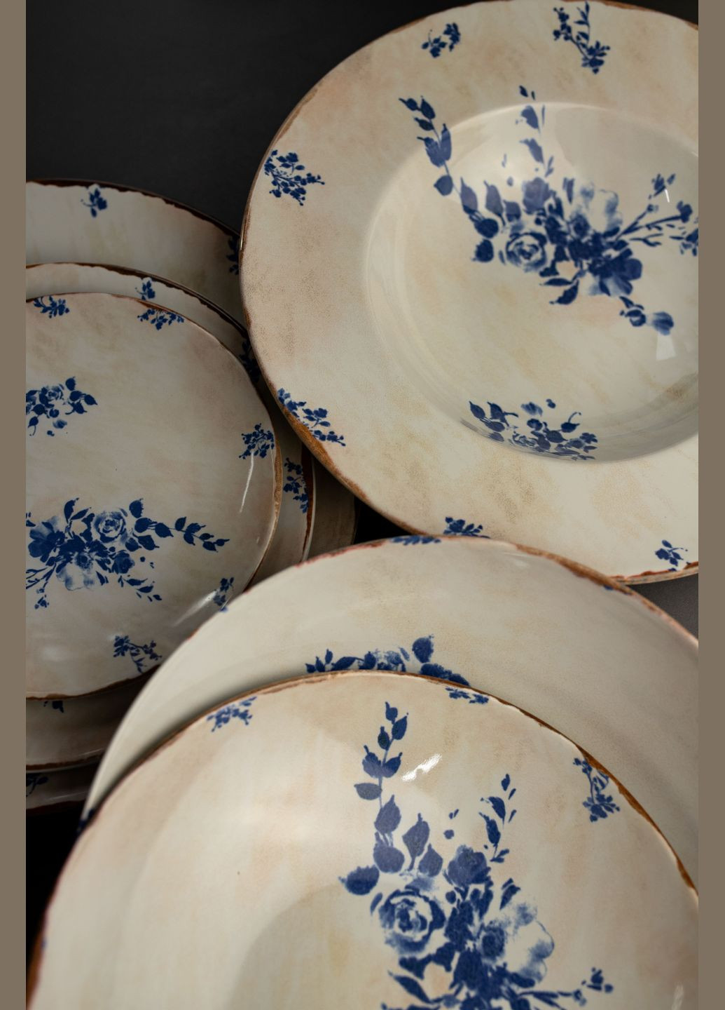 Тарілка плоска Mesa Off White Flower Vintage A 27 см Mesa Ceramics (330777025)