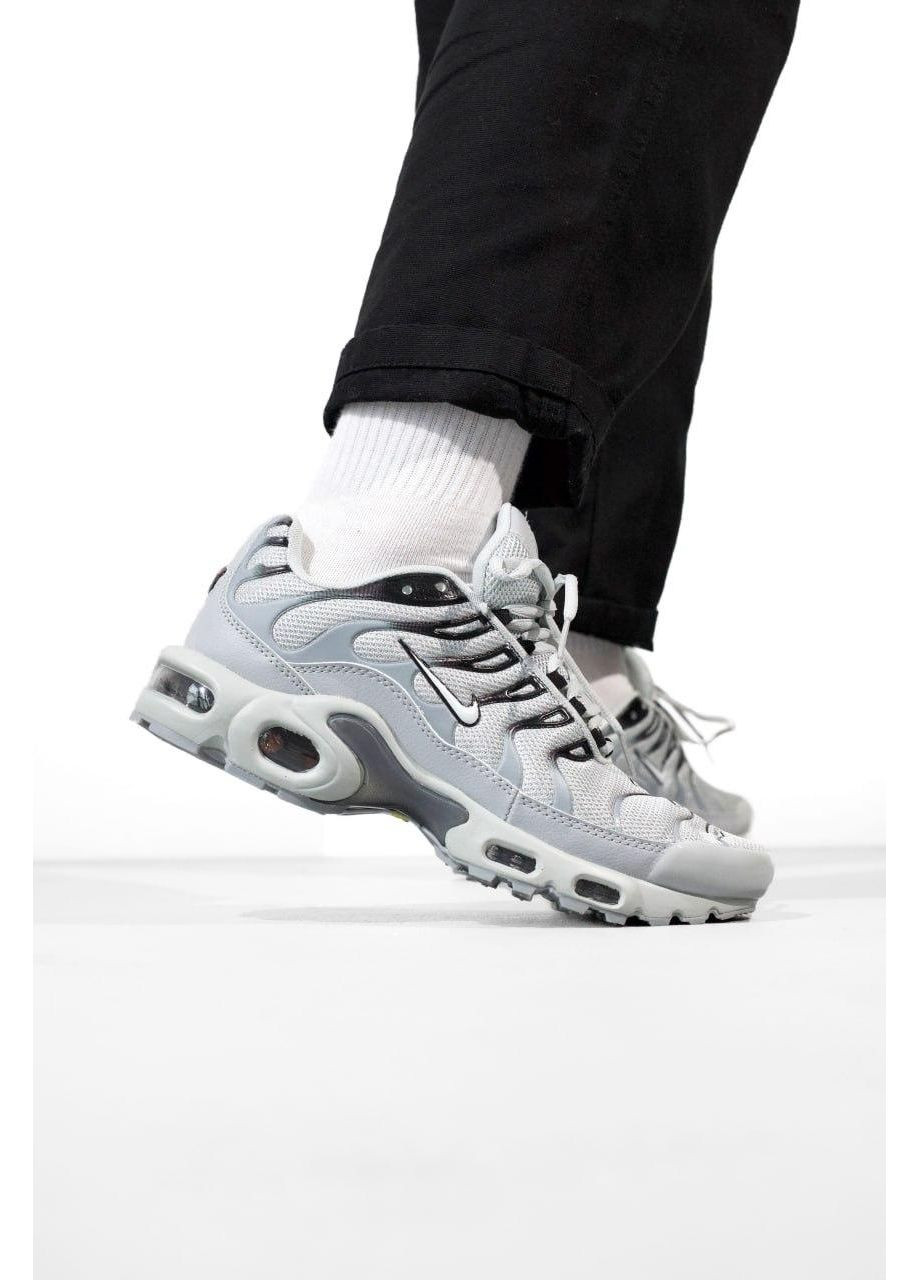 Чорні Осінні кросівки чоловічі nike air max tn plus black gray найк аір макс тн плюс No Brand