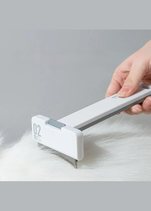 Фурминатор для удаления шерсти кошек и собак Cat закруглённый, расческа-триммер с кнопкой очистки M Nerve (299915477)