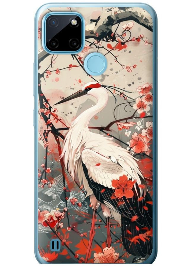 Силиконовый чехол 'Аист в цвету сакуры' для Endorphone Realme C25Y (291421793)