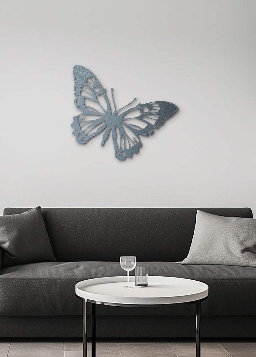 Деревянный декор для комнаты, декоративное панно на стену "Большая бабочка", минималистичный стиль 20х23 см Woodyard (292112630)