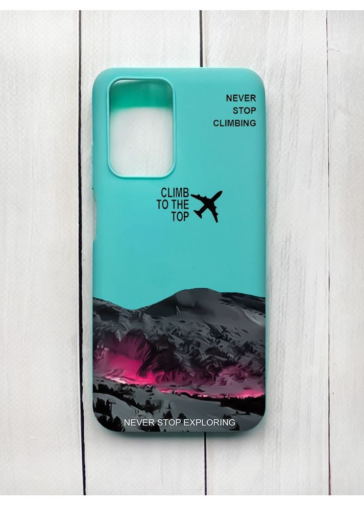 Матовый чехол на Xiaomi Redmi 10 Поднимись на вершину (принт 419) Creative (370169880)