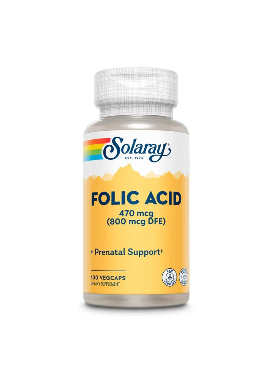 Фолієва кислота Folic Acid 1360 мкг 100 капсул Solaray (361119410)