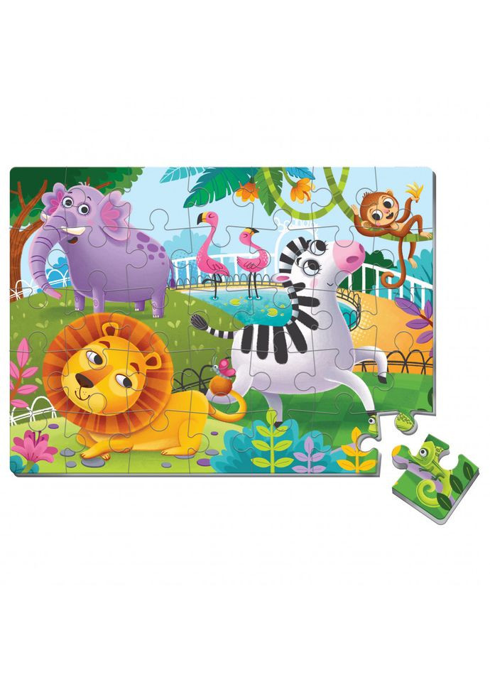 Детские мягкие пазлы «Зоопарк» VT1102-33, 35 элементов Vladi toys (365640938)