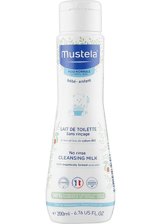 Очищающее молочко для нормальной кожи No Rinse Cleansing Milk 200ml (831875-31246167) Mustela (368614325)