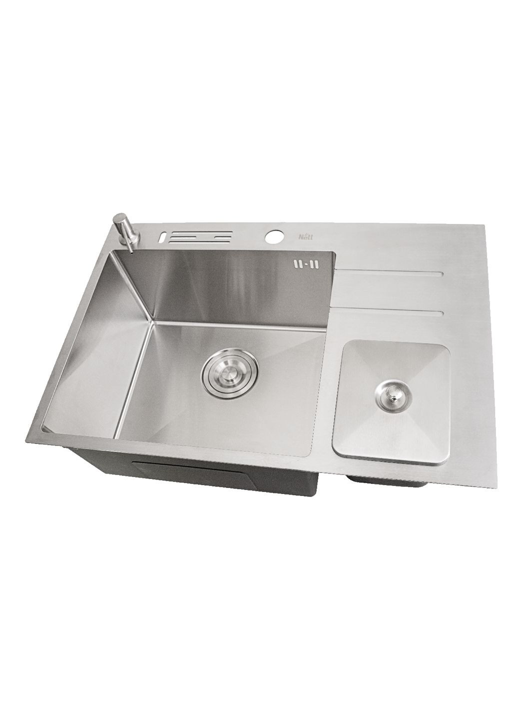 Кухонная мойка из нержавеющей стали со встроенной помойкой NSM-7047 Nett (336932932)