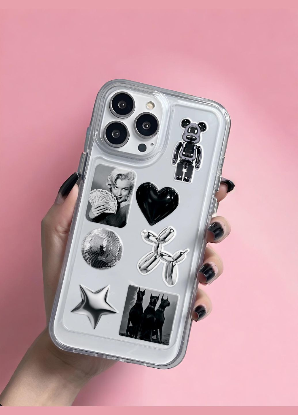 Об'ємні наліпки "Silver edition" Набір 8 стікерів Tattooshka (305077920)