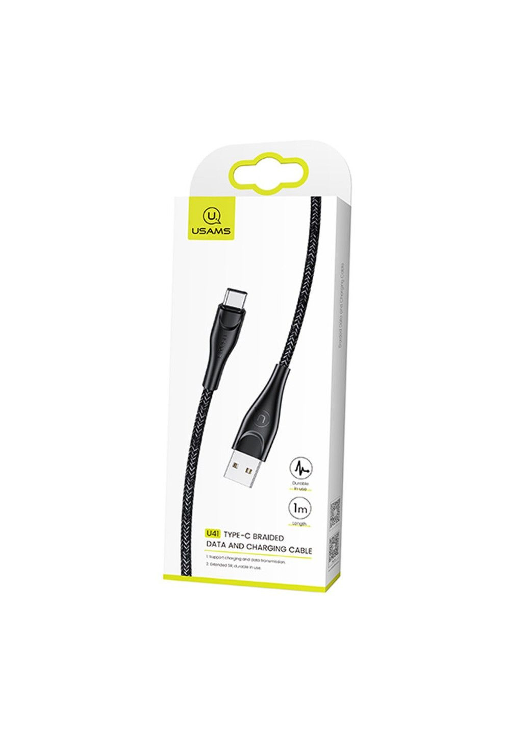 Дата кабель US-SJ392 U41 Type-C Braided Data and Charging Cable 1m USAMS (291880854)