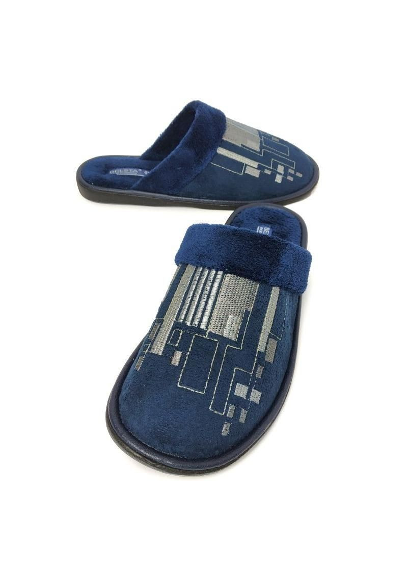 Тапочки кімнатні чоловічі махрові сині 033 Белста (257108683)