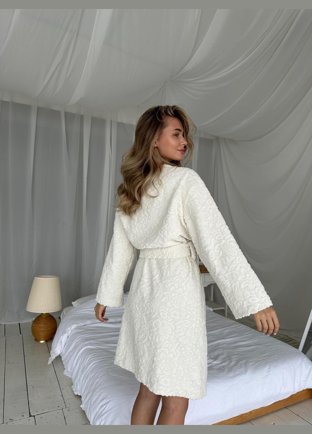 Жіночий махровий халат "Елеганс" жакард Cosy (302976713)