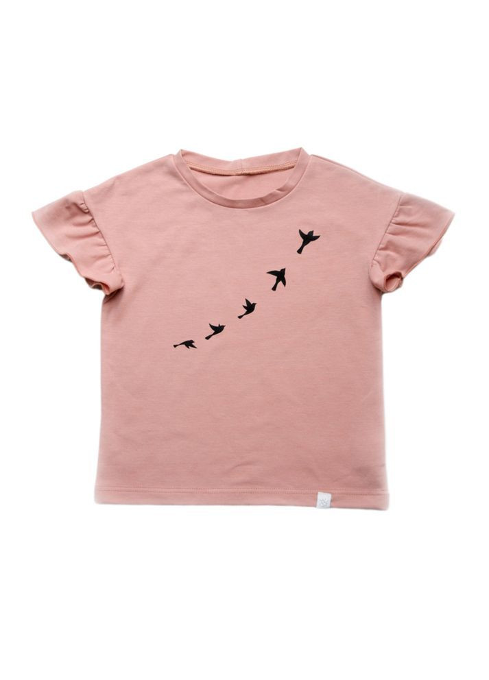 Пудровая футболка для девочек модный карапуз Trendy Tot 03-01124_000006676