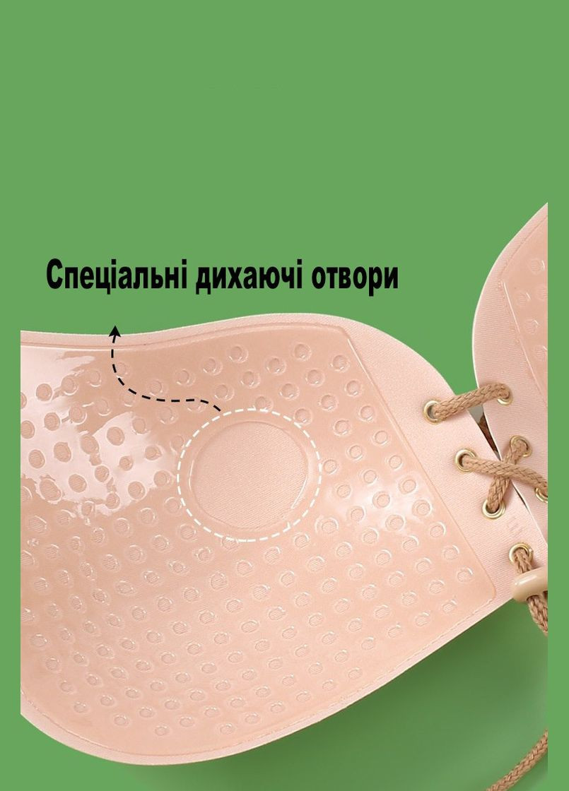 Чёрный многоразовый силиконовый бюстгальтер невидимка fly bra invisible удобный поддерживающий лифчик размер 85в No Brand без косточек спандекс, силикон