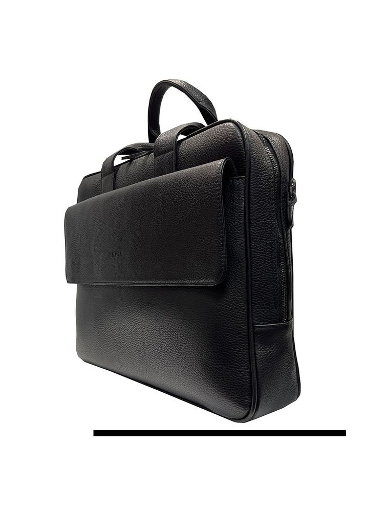 Сумка для документов и ноутбука кожаная черная (Д/Ш/В) 39/8/30 (см) Karya (336377984)