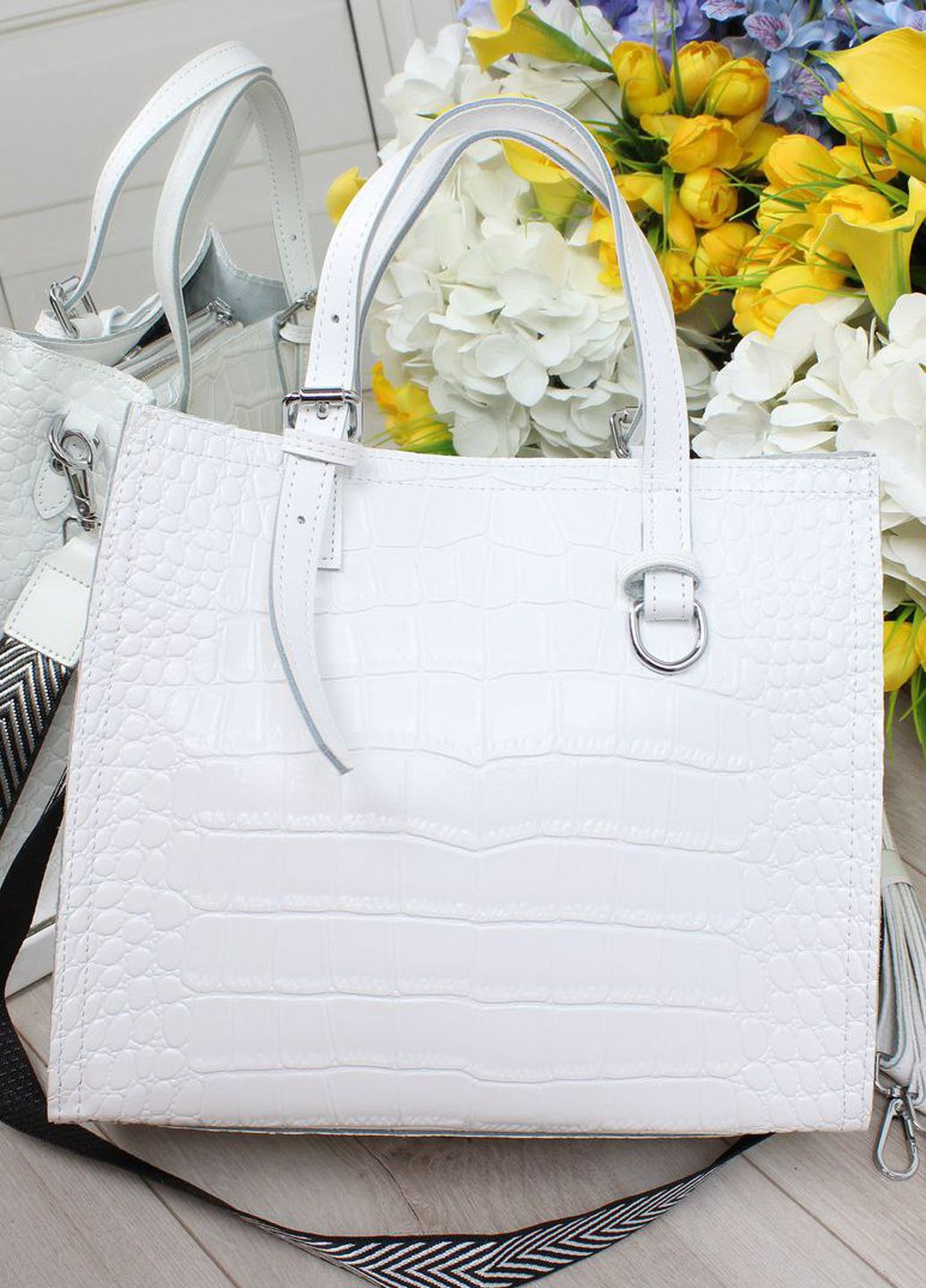 Сумка кожаная с тиснением крокодил Vishnya (335707816)