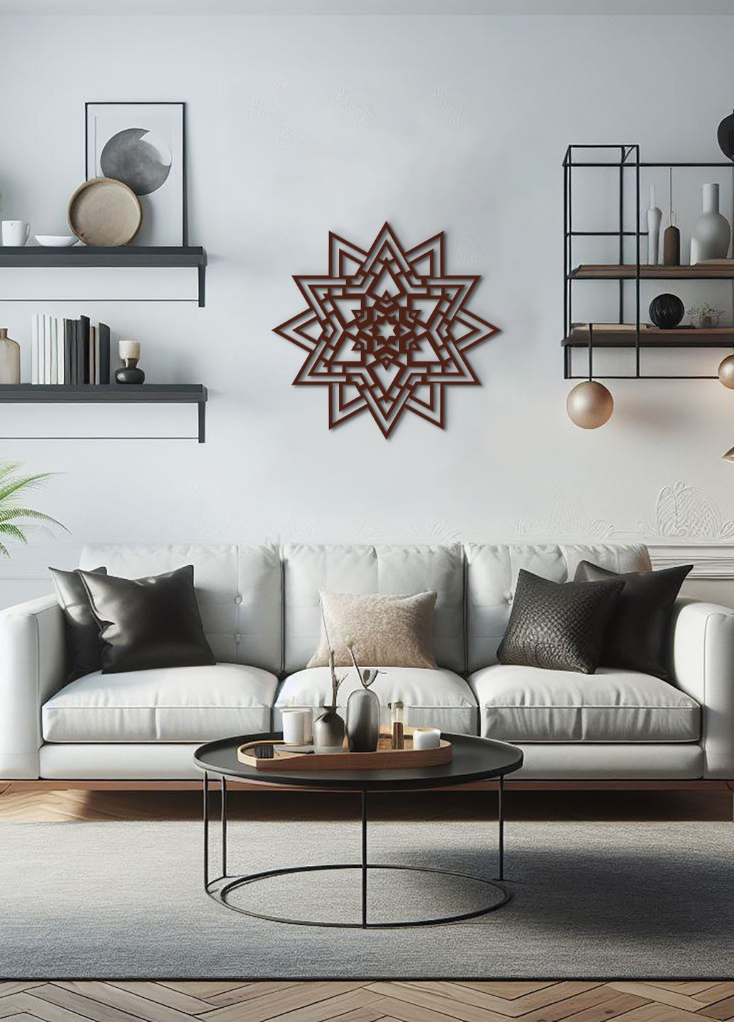 Деревянный декор для дома, интерьерная картина на стену "Магическая мандала", декоративное панно 15х15 см Woodyard (291842383)