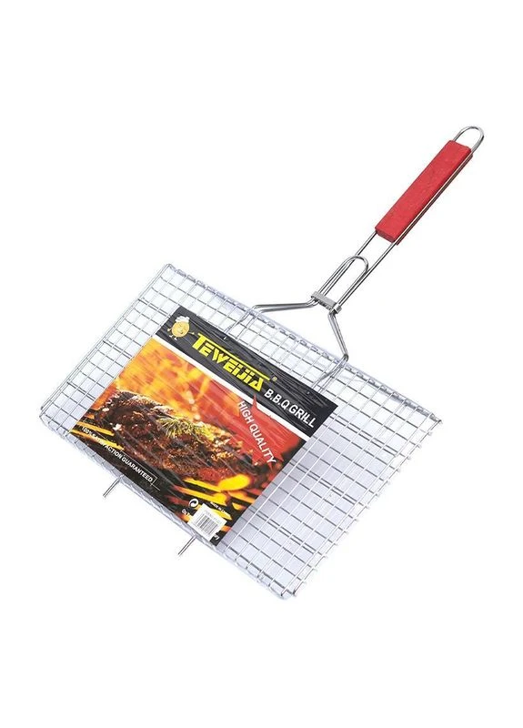 Решітка для мангала середня 36*25*2см, ручка 35см KNZ No Brand (391576161)
