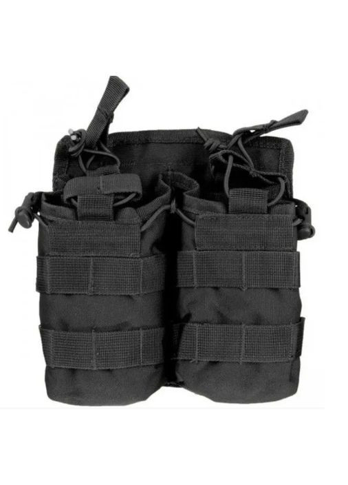 Підсумок тактичний для магазина Подвійний MAG TASCHE OPEN TOP DOUBLE SCHWARZ (13497002) Mil-Tec (292132379)