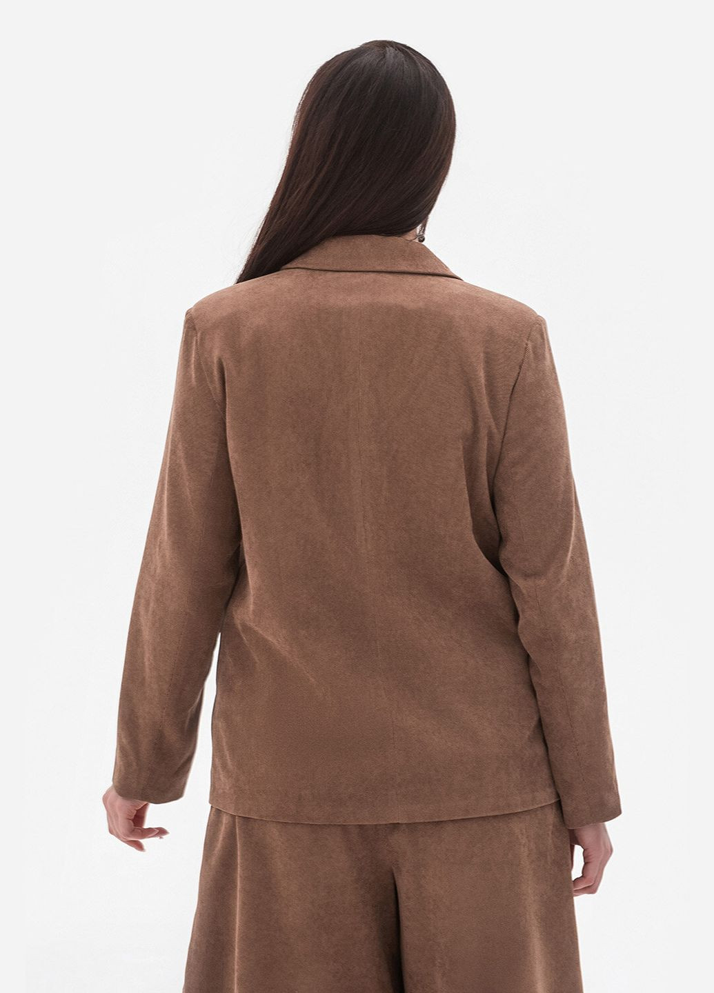Коричневый женский жакет suzi коричневый Garne однотонный - демисезонный