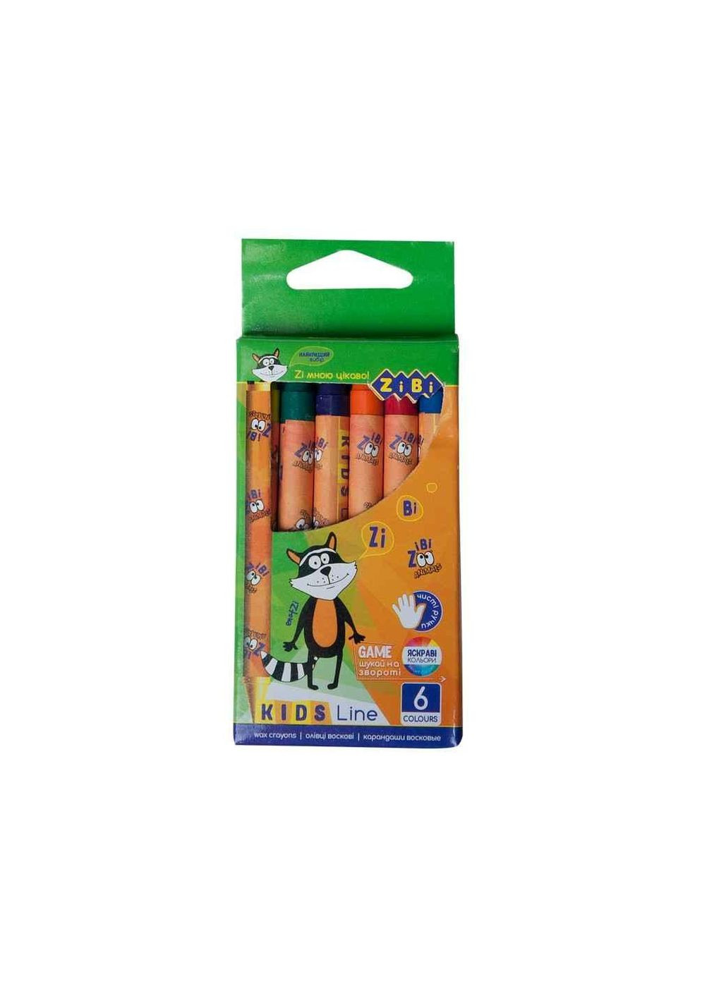Карандаши восковые, 6 цветов ZB.2480 ТМ Zibi (304062786)