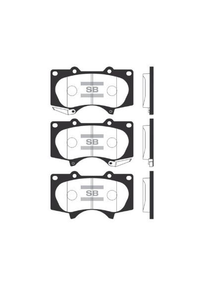 Колодка торм. диск. TOYOTA LAND CRUISER передн. (пр-во SANGSIN) SP2033 HI-Q (364975356)