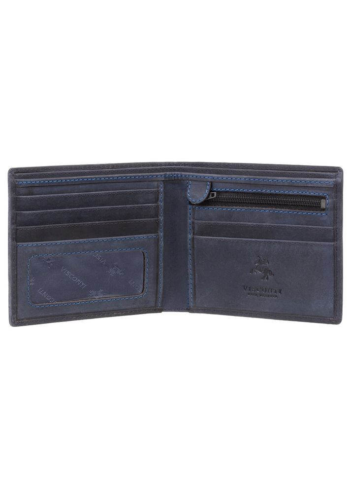 Кожаный кошелек мужской 707 OIL BLUE Shield Visconti (303831859)