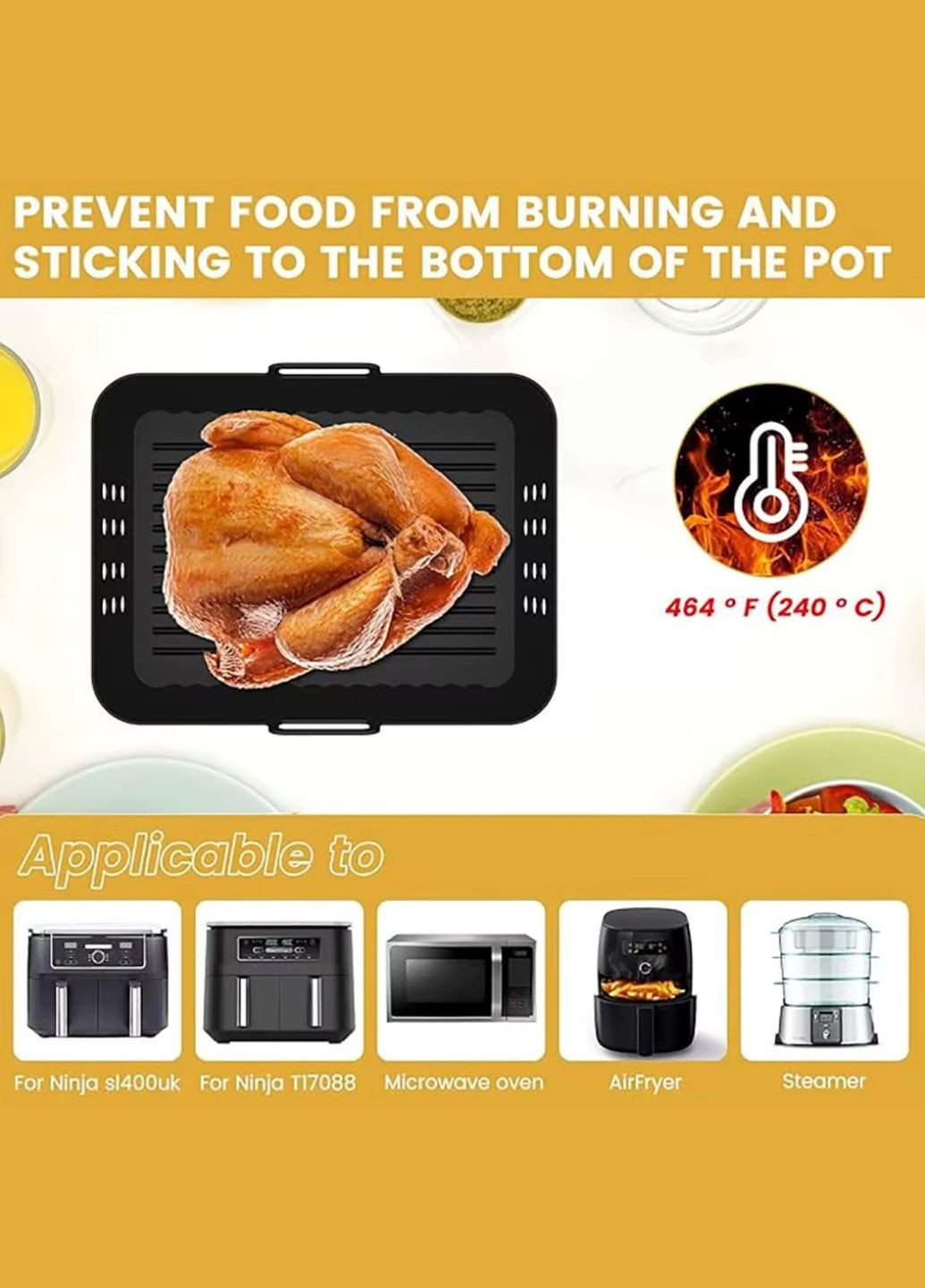 Силіконові форми з вентиляцією 4.8+4.8л для подвійного аерогрилю 7.6-9.5л Ninja (341325131)