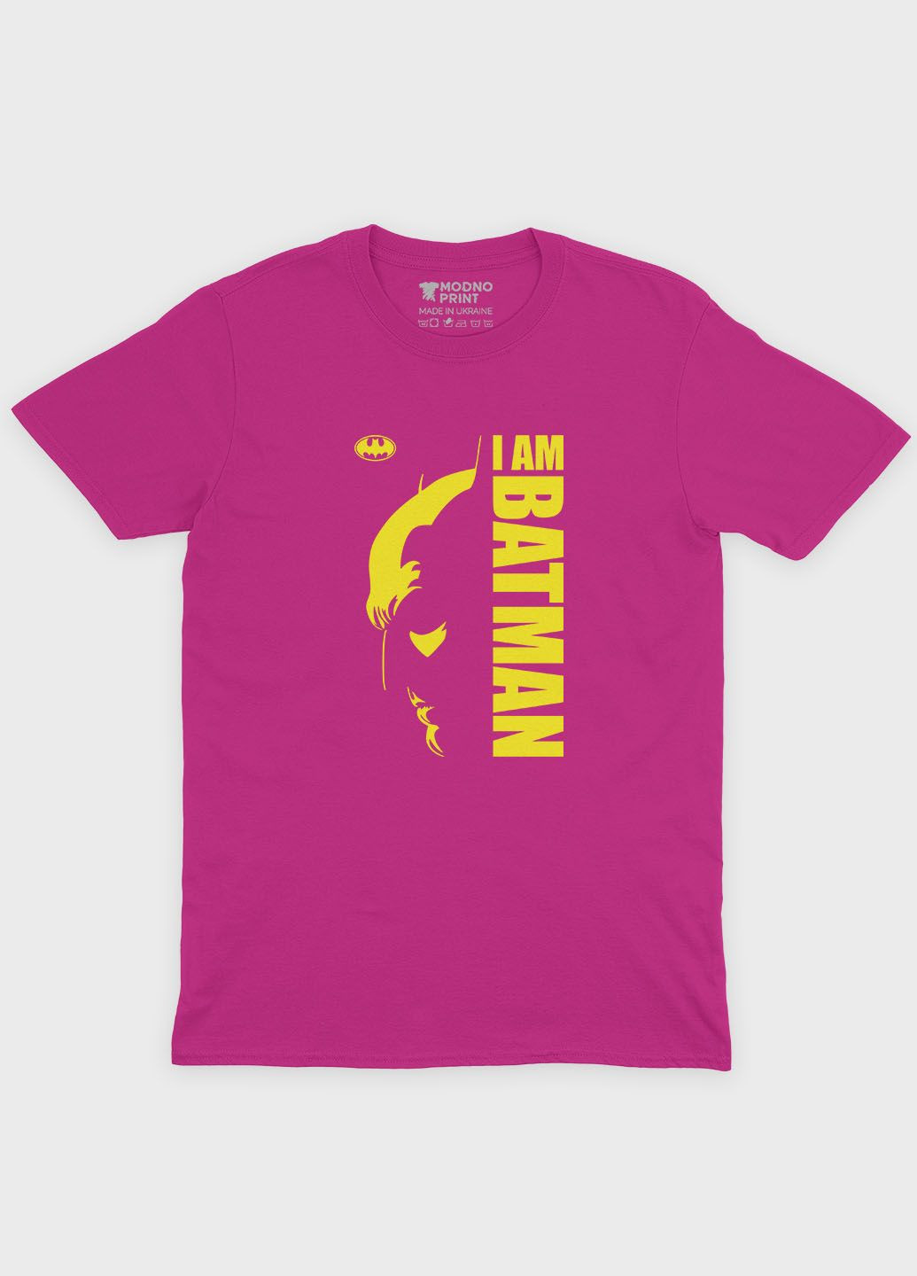 Розовая демисезонная футболка для девочки с принтом супергероя - бэтмен (ts001-1-fuxj-006-003-006-g) Modno